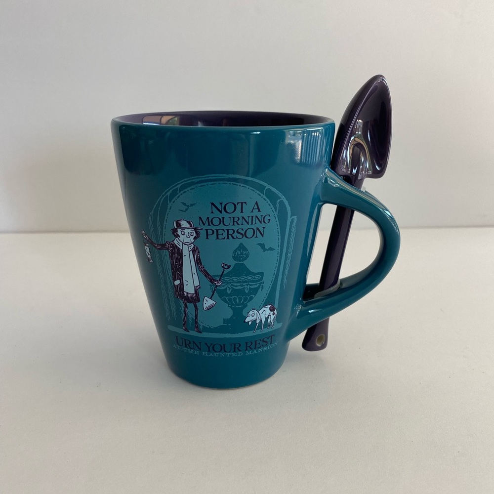 Disney Haunted Mansion GraveDigger mugs/spoon, NWT